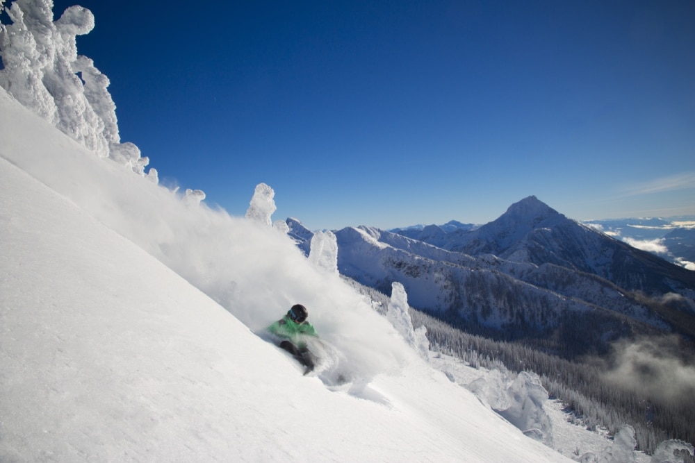 Photo of powder skier at Revelstoke